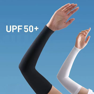 ปลอกแขนสีพื้น ดีไซน์ทันสมัย ป้องกันรังสียูวี ผ้าระบายความร้อน น้ำหนักเบา ยืดหยุ่นได้ เหมาะสำหรับวิ่ง ปั่นจักรยาน และออกกำลังกาย - Product Image 4