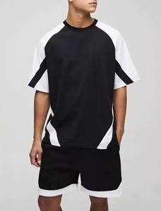 Ensemble de shorts amples de haute qualité en coton 100% avec imprimé délavé à l'acide, poids lourd 340 g/m², pour hommes, unisexe, écologique, personnalisable, OEM - Product Image 2