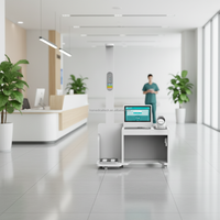 Huasheng Medical Echtzeit-Digitale Gesundheitslösung Telekonsultations-Gesundheitskiosk Touchscreen Titan ABS OEM-Option HS-J02