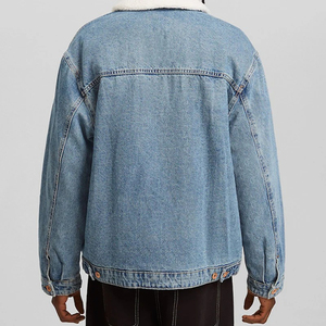 High Quality Men's Winter <b>Denim</b> <b>Jacket</b> <b>Custom</b> Made Breathable Pockets Decoration Front Logo Casual Style Factory Price - Product Image 3