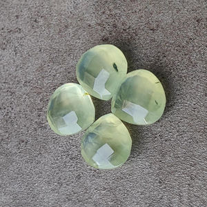 Piedra Preciosa de Prehnita Natural AAA+ con Corte Checker en Forma de Corazón, Calibrada, Tipo Briolette, para la Elaboración de Joyas - Product Image 3