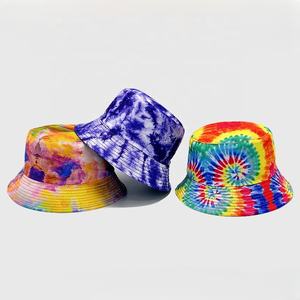100% Polyester Unisex OEM Wholesale Tie-Dye Pattern Outdoor Hiking Fishing Camping Bucket Cap Casual Fisherman <b>Hat</b> <b>For</b> Men <b>Women</b> - Product Image 3