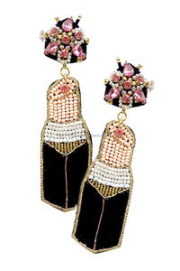 Boucles d'oreilles pendantes de broderie de perles de luxe pour femmes pour manteaux de trench religieux orthodoxes pour anniversaire - Product Image 3