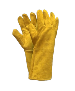 ถุงมือเชื่อมหนังวัวเนื้อเนียนหนา ป้องกันการสั่นสะเทือน ปลอดฝุ่น สำหรับงานเชื่อมอาร์กอนอุตสาหกรรม งานหนัก - Product Image 5