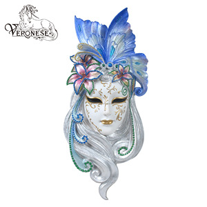 DISEÑO VERONESE-PLACA DE PARED JESTER-DECORACIÓN DEL HOGAR ARTESANÍA DE POLIRESINA PINTADA A MANO ARTÍSTICA - Product Image 5