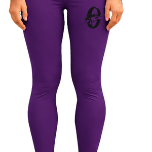Pantalones de equitación morados para mujer, de cintura alta, elásticos, con agarre en la rodilla, para entrenamiento, competición y deporte. - Product Image 3