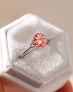 Anillos de Oro con Diamantes Redondos Brillantes de Alta Calidad, Creados en Laboratorio, Certificados por IGI, para Mujer, Oro Blanco, Amarillo y Rosa de 14K y 18K, Joyería para Bodas - Product Image 3