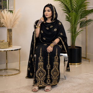 Sudanese Toub 100% Cotton Voile Fabric | Elegant Embroidered <b>African</b> Dress <b>Material</b> with Traditional Floral Patterns Fine Finish - Product Image 3