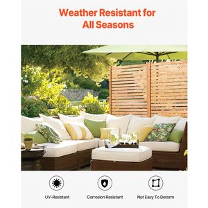 Pannello Decorativo Autoportante Pieghevole in Legno per Esterni 91,4 cm L x 193 cm H - Schermo Privacy per Patio - Product Image 4