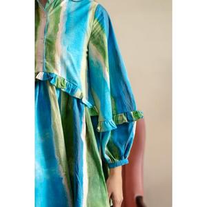 Hermoso Vestido Artesanal para la Playa, con un Sentido de Calma y Confianza, Hecho a Mano en Popelina 100% Algodón, Mini Vestido - Product Image 5