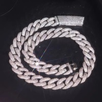 Chaîne cubaine en moissanite de haute qualité, bijoux hip-hop, accessoire de mode de luxe pour hommes, pour détaillants et grossistes