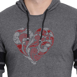 Nueva llegada estilo único gran oferta transpirable ligero básico, algodón mezclado hombres strass Sudadera con capucha strass sudaderas con capucha para hombres - Product Image 2