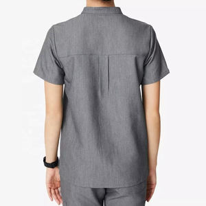 Wholesale High Stretch Women Medical Scrub <b>Set</b> Stand Collar Zipper Nursing Uniform Hospital <b>Doctor</b> Jogger Suit Scrub <b>Set</b> - Product Image 6