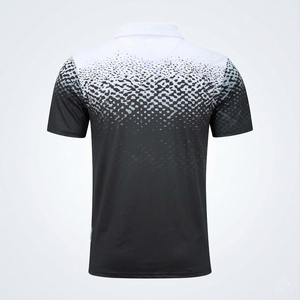 Chemise de golf pour homme à motif géométrique personnalisé, impression numérique, sans manches, manches courtes, séchage rapide, respirante, 100% coton - Product Image 2