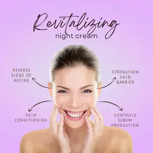 Crema Revitalizante de Renovación Nocturna con Aceite de Semilla de Zanahoria para Reparación Profunda de la Piel, Crema Facial al por Mayor de Marca Privada OEM - Product Image 3