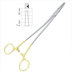 Pinza Portaagujas Baumgartner con Mango Dorado, de Acero Inoxidable, Instrumento Quirúrgico para Uso Operativo, Venta al por Mayor - Product Image 1