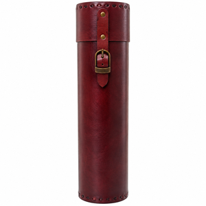 Genuine Leather Scroll Holder with Buckle Closure Handmade Leather Storage Case for <b>Documents</b> Crafts and Gifts - Product Image 1