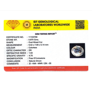 Loose 4.35 Carat White Zircon Gemstone for Fine Jewelry Natural Quality - Product Image 4