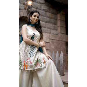 ชุดเดรสออกงานปาร์ตี้ชุดสวมใส่ด้านล่างและชุด dupatta - Product Image 4