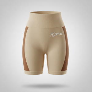 กางเกงขาสั้นออกกำลังกายเอวสูง ระบายอากาศดี สไตล์สตรีทแวร์ ยกกระชับสะโพก ไร้ตะเข็บ เหมาะสำหรับออกกำลังกายและฟิตเนสสำหรับผู้หญิง - Product Image 1