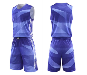 Custom Latest Design Mesh Plain Reversible Digital Print Embroidery Logo Name Unisex Anti-Bacterial 100% Basketball Uniform - Product Image 2