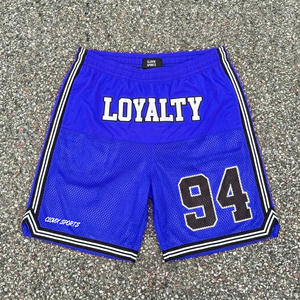 กางเกงกีฬาขาสั้นสีน้ำเงินสำหรับผู้ชาย Loyalty 94 พิมพ์ลายแบบระเหิด ระบายอากาศได้ดี เอวยางยืด ความยาวปานกลาง สไตล์สปอร์ต - Product Image 2