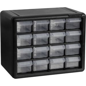 Armadio di Stoccaggio in Plastica a 16 Cassetti per Organizzazione Garage, Organizzatore per Trucchi, Contenitore per Mattoncini, Organizzazione Attrezzi per Insegnanti - Product Image 1