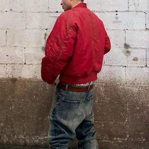 Fashion Oversized Bomber <b>Jacket</b> for <b>Men</b> Women Loose Fit Retro Streetwear Drop Shoulder Zip Up Casual <b>Flight</b> Outerwear Custom - Product Image 5
