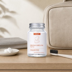 [FROM OREUM] Artículos de Aseo para Huéspedes de Hotel, Pasta de Dientes Sólida con Sabor a Mandarina de Jeju, 60 Tabletas para Baño de Huéspedes de Hotel - Product Image 4