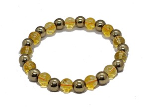 High quality Citrine Pyrite Crystal Gemstone Bead Bracelet Fashion Charm Jewelry for Men Women for Energy Meditation Gift - Product Image 4
