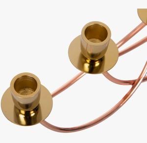 Brass Candelabra Circular Shape Durable Home Decoration Elegant <b>Table</b> Centerpiece - Product Image 2