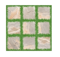Carreaux de sol en porcelaine polie 400x400 au design pierre moderne, épaisseur 12mm, briques réfractaires robustes pour villas, centres commerciaux et parkings