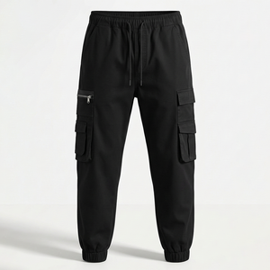 Pantalones Jogger Cargo Casuales para Hombre, 97% Algodón, 3% Elastano, Cierre de Cremallera, Logotipo en la Cintura, ODM, Disponible para Marca Privada - Product Image 1