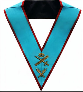 Badge magnétique simple et tendance, brodé à la main avec des perles AASR, pour col de chemise - Expert - Product Image 1