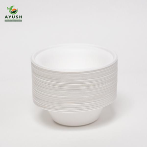 ทางเลือกที่เป็นมิตรต่อสิ่งแวดล้อมแทนโฟม จานและชามทรงกลมทำจากชานอ้อย สำหรับร้านอาหารที่เร็วและมีความแอคทีฟ - Product Image 5