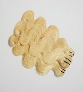 ผมต่อแบบเวฟสีบลอนด์อินเดียแท้ เกรดพรีเมียม 12A  แบบ Double Weft และ Double Drawn สี 613 - Product Image 1