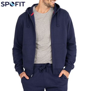 Custom Logo Men's Zipper Hoodie Heavyweight Cotton Fleece Blank Full Zip <b>Up</b> Hoodies Men's New Style Pullover Hoodies for <b>Boys</b> - Product Image 1