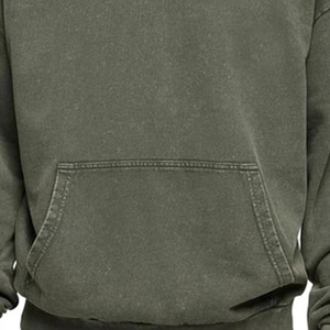 Sudadera con Capucha Verde Oliva para Hombre, Corte Holgado, Informal, de Algodón, Felpa Francesa, con Bolsillo, Manga Larga, para Otoño - Product Image 5