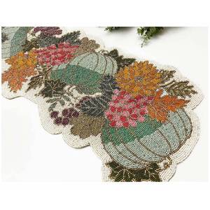 High Quality Handmade Floral Christmas <b>Table</b> Runner Beaded Fall Runner for Dining <b>Table</b> Perfect for Halloween Christmas & Easter - Product Image 5