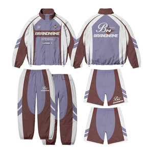 Conjunto Deportivo Unisex de Marca, Estilo Deportivo con Bloques de Color, Poliéster de Secado Rápido, Ropa de Otoño - Product Image 6