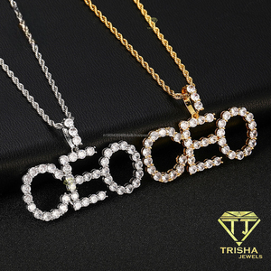 จี้เพชรโมอิสซาไนต์แบบ Iced Out สั่งทำได้ พร้อมสร้อยเชือก สไตล์ฮิปฮอป สำหรับผู้ชายและผู้หญิง - Product Image 5