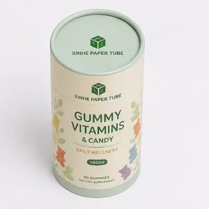 Custom Size Push Up Paper Tube Packaging for <b>Gummy</b> <b>Bear</b> Vitamins and Candy - Product Image 2