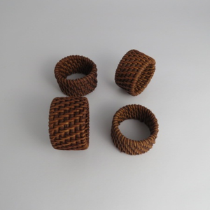 Woven Rattan Napkin Ring Holder Eco-Friendly Bohemian Style Wedding <b>Table</b> Decoration by Faizacraft for <b>Christmas</b> Occasions - Product Image 6