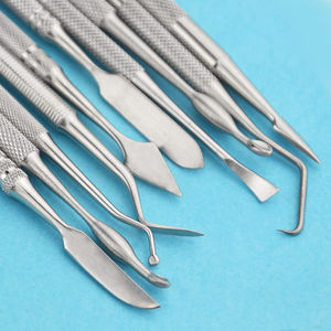 Kit d'instruments chirurgicaux dentaires professionnels en acier inoxydable de haute qualité, outils de sculpture de cire personnalisables à alimentation manuelle - Product Image 4