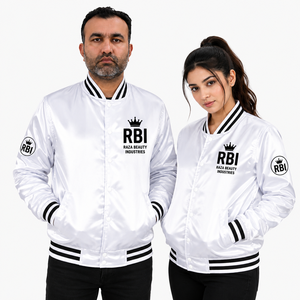 Chaquetas Varsity de Satén de Poliéster con Estampado Foil Lavado, Tallas Grandes, Diseño Personalizado, Colección Love Story 2027 - Product Image 3