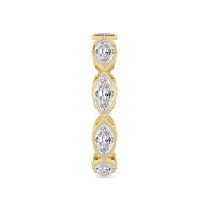 Anillos de Boda de Lujo para Mujer en Oro Amarillo de 9K con Diamantes de Laboratorio Marquise de Corte Escalonado de 2.41 ct y Brillo Deslumbrante - Product Image 4