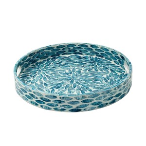 Plateau de service de luxe en nacre, fait main, incrusté de coquillages, plateau décoratif pour la maison, l'hôtel, le restaurant, pour le service et les cadeaux - Product Image 4