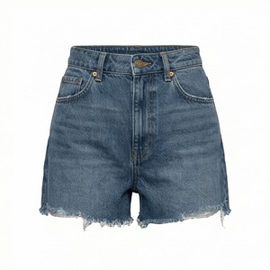 Womens <b>Denim</b> Relaxed Shorts High Rise Distressed Zipper Fly Plus Size Non <b>Stretch</b> Casual Breathable Female Trendy Gear - Product Image 1