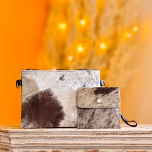 Western Hair On Hide 100% Genuine Leather <b>Small</b> Wristlet Coin Purse Pouch Multi Uses Mini <b>Wallet</b> For Women Western Stylish Gifts - Product Image 2