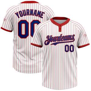 Maillot de softball personnalisé à deux boutons, uniforme d'équipe, 100 % polyester, manches courtes, couleur unie, séchage rapide, respirant - Product Image 5